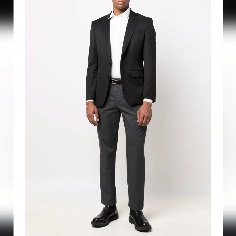 BOSS Hugo Boss Marzotto‎ Italian Fabric Wool Silk Slim Fit Blazer